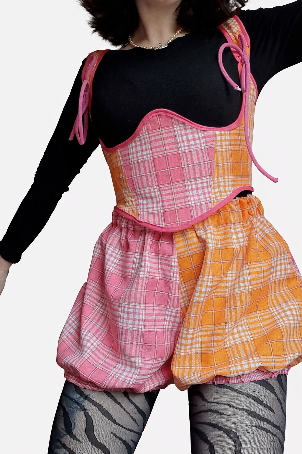Mabel Underbust Corset and Bloomer shorts set